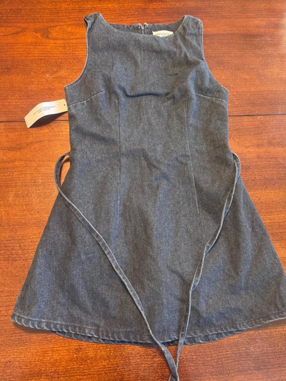 Kids Denim Pinafore Dress - Gray - (Brand: )